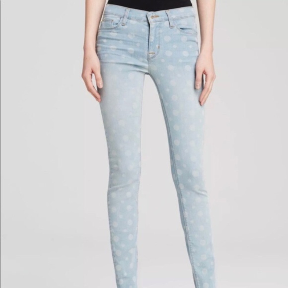 Midrise Nico polka dot print Hudson jeans